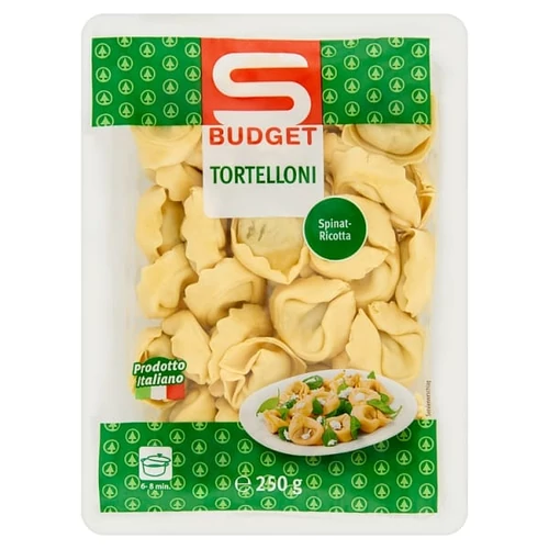 S-BUDGET TORTELLONI RICOTTÁS-SPENÓTOS TÖLTELÉKKEL 250 G