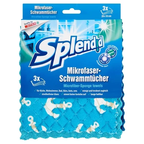 SPLENDID MIKROSZÁLAS SZIVACSKENDŐ 3 DB